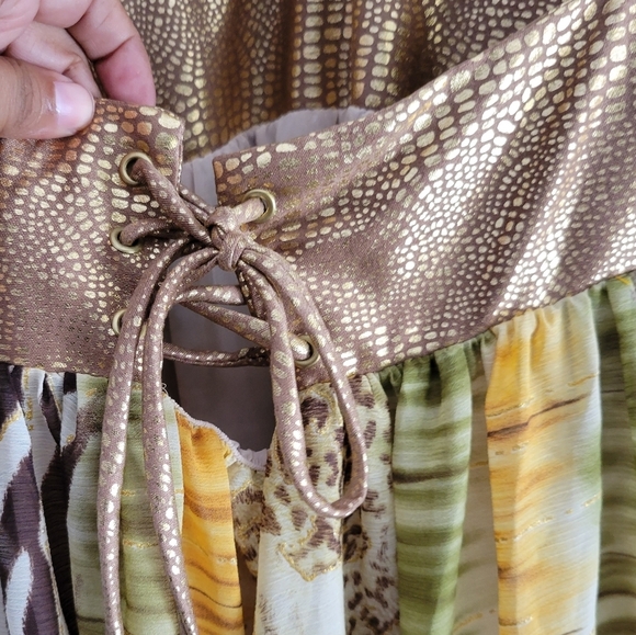 Tricia Fiz Boho Maxi Halter Dress XS - Picture 3 of 9